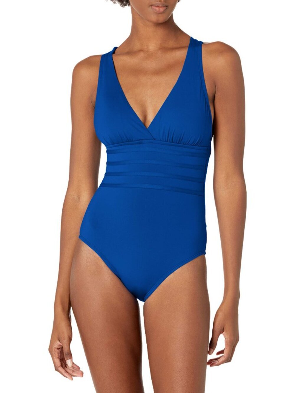 NWT New $125 La Blanca Strappy One-Piece Royal Blue Swimsuit Size 4